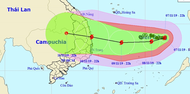 Thời tiết ngày 8/11: Bão số 6 đổi hướng di chuyển, Bắc Bộ trời rét về đêm và sáng sớm