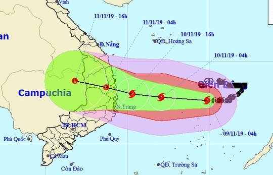 Thời tiết ngày 10/11: Bão số 6 di chuyển hướng vào đất liền, miền Trung mưa lớn