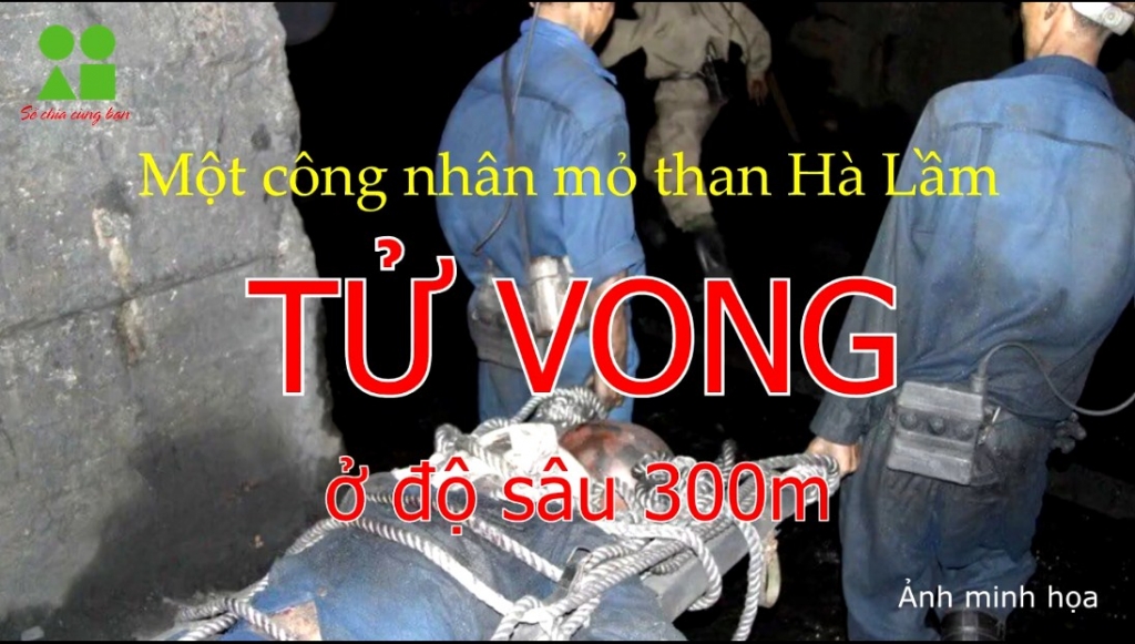 Một công nhân mỏ than Hà Lầm tử vong ở độ sâu 300m