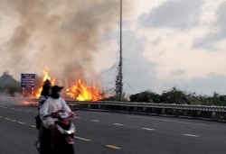 Kịp thời dập tắt đám cháy trên bán đảo Sơn Trà