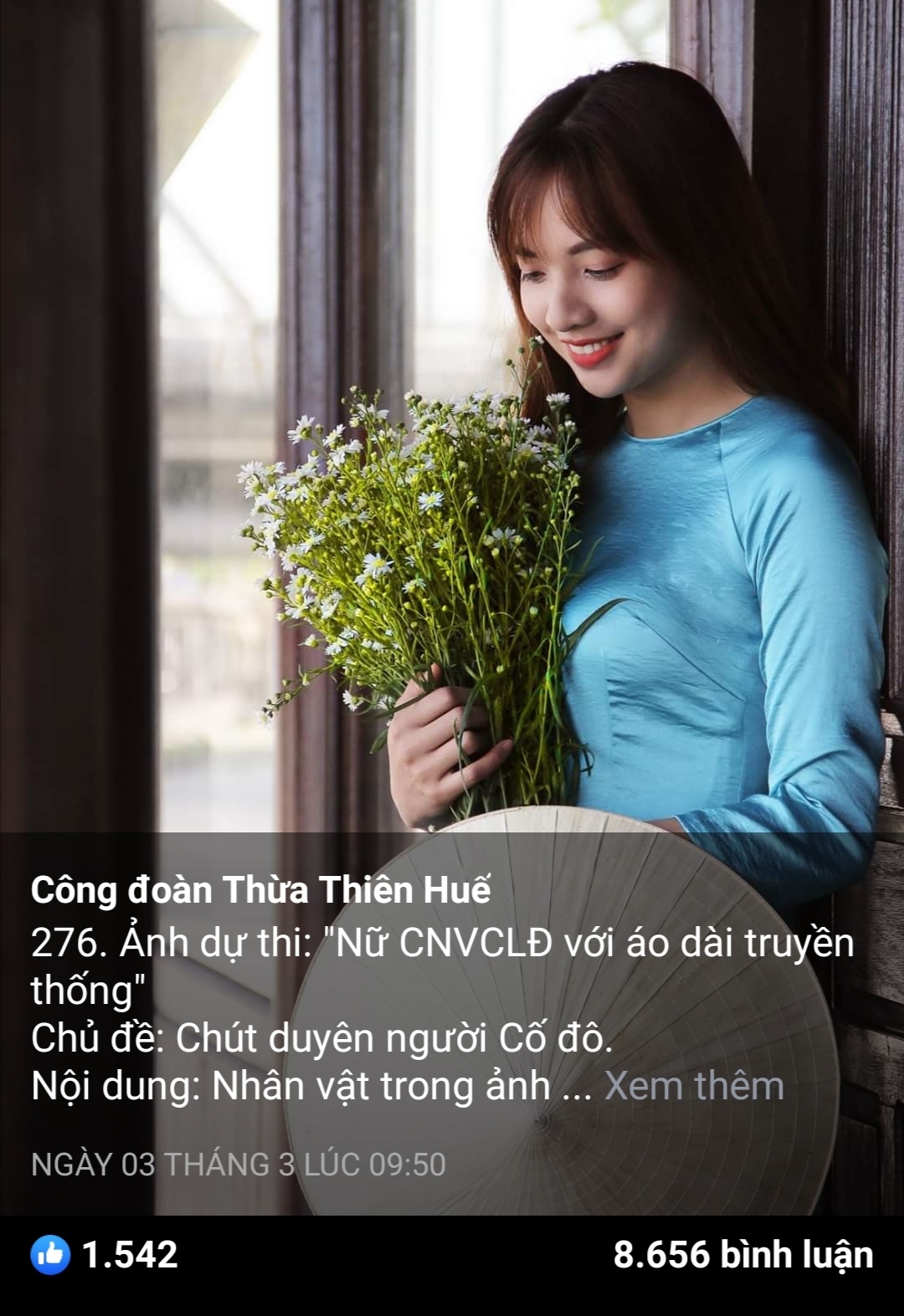 soi noi cuoc thi nu cnvcld voi ao dai truyen thong qua facebook