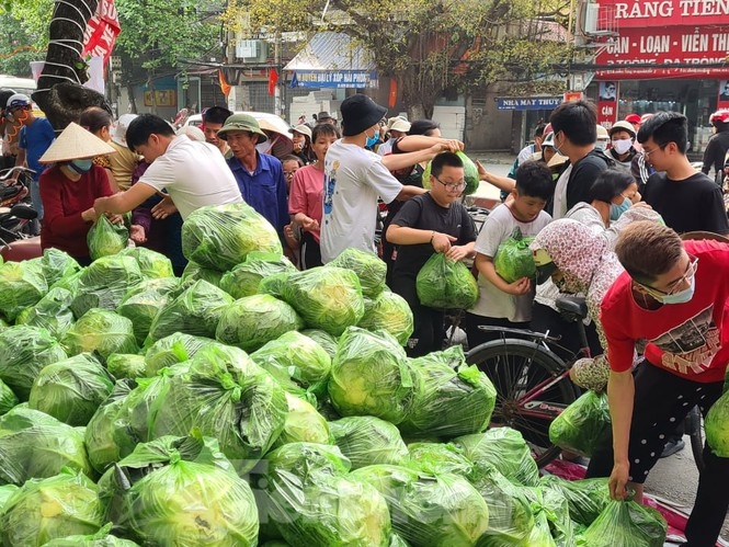 Nam Định giải cứu hàng chục tấn nông sản cho bà con Hải Dương