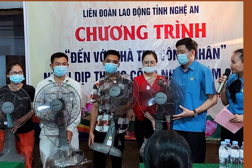 LĐLĐ tỉnh Nghệ An tổ chức chương trình Đến với nhà trọ công nhân lao động