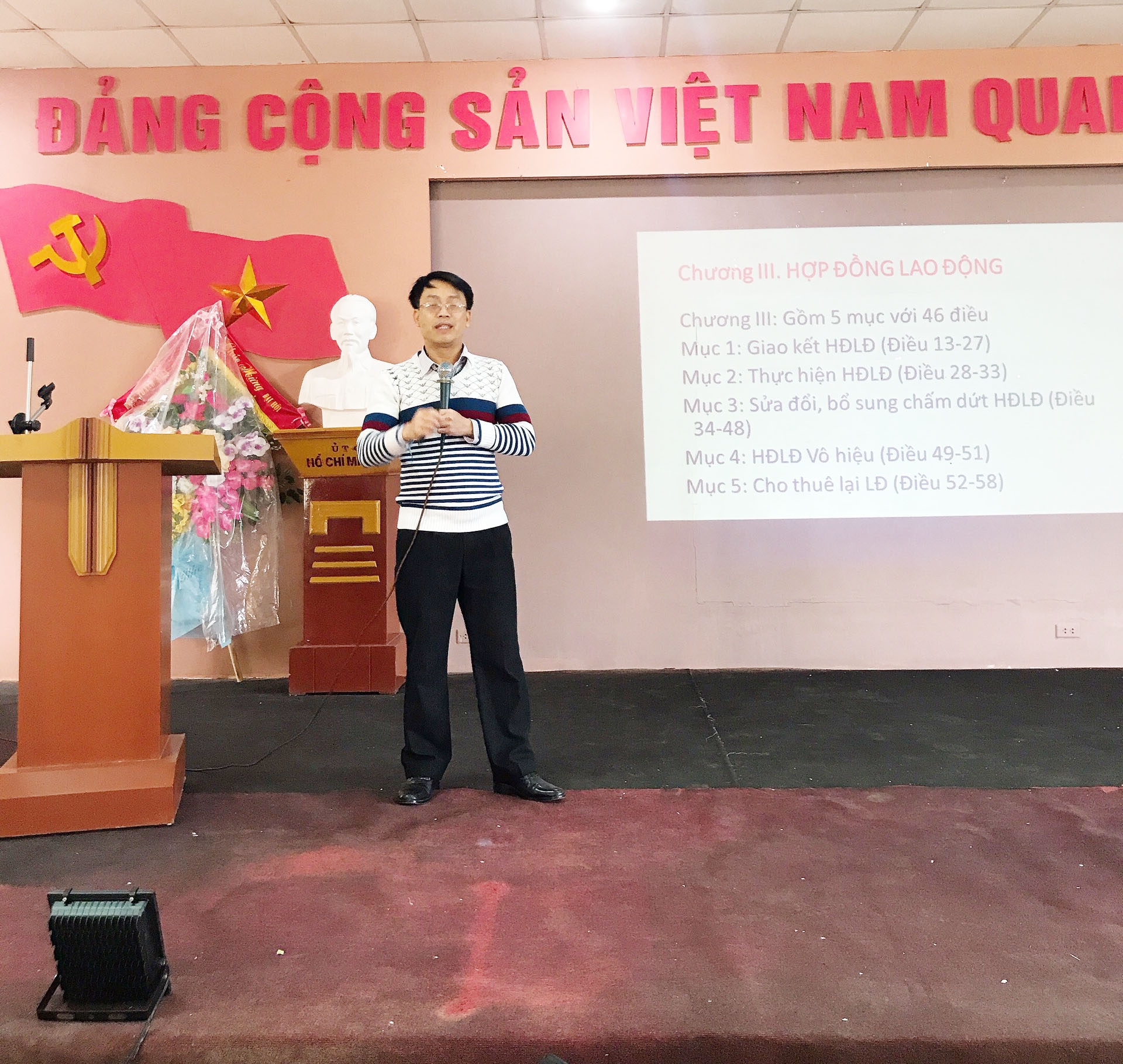 Tổ chức tập huấn pháp luật lao động cho Công ty CP Xi măng Sông Lam