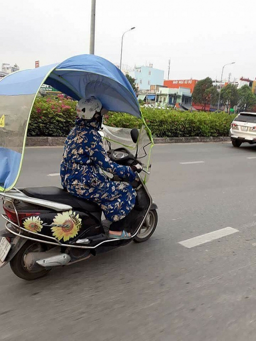 muon van kieu thoi trang chong nang ba dao cua cac chi em khi ra duong