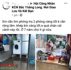 KCN Bắc Thăng Long: Công nhân ngao ngán vì mưa ngập, nước tràn vào phòng trọ