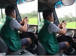 Phẫn nộ lái xe buýt Khanh Quỳnh vừa điều khiển phương tiện vừa dùng điện thoại