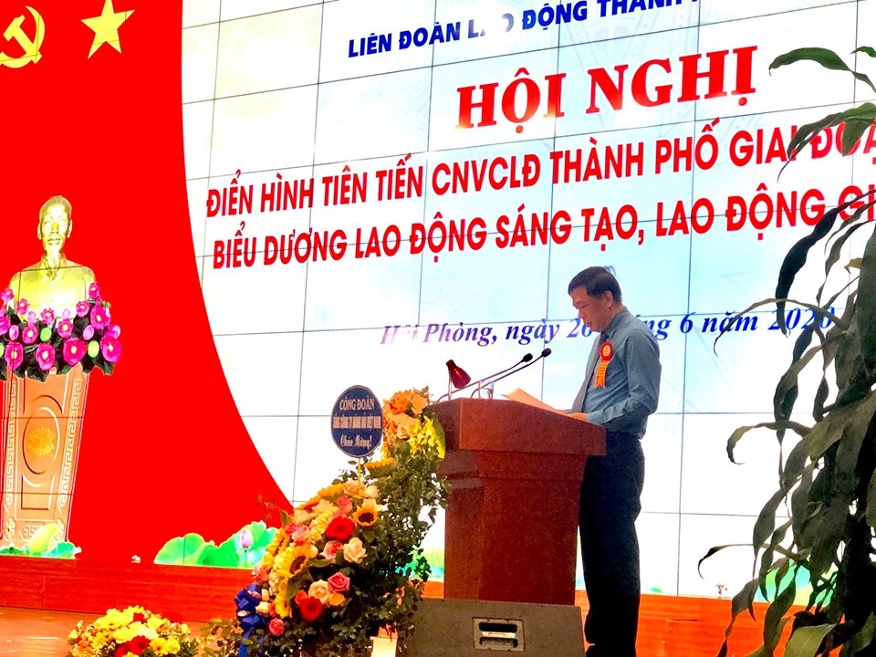 lien doan lao dong thanh pho hai phong to chuc hoi nghi bieu duong dien hinh tien tien