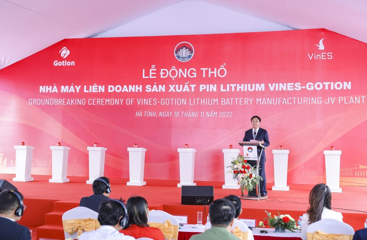 Vines và Gotion khởi công nhà máy sản xuất pin LFP công suất 5 gwh/năm