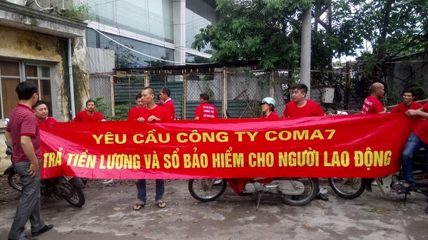 Hơn 100 công nhân COMA7 bị nợ lương và "treo" bảo hiểm xã hội