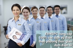 EVNSPC cung cấp 100% các dịch vụ điện theo phương thức giao dịch điện tử