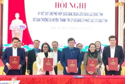 Đảng đoàn LĐLĐ tỉnh Nghệ An ký kết quy chế phối hợp với BTV huyện, thành, thị ủy