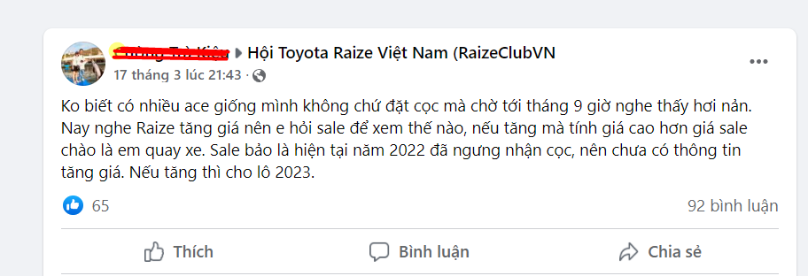 Khách hàng phản ứng với tin Toyota Raize sắp tăng giá