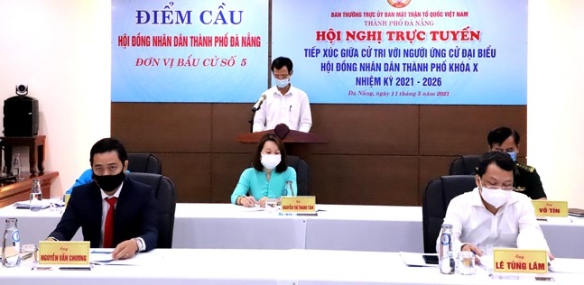 Lần đầu tiên Đà Nẵng tiếp xúc cử tri, vận động bầu cử trực tuyến