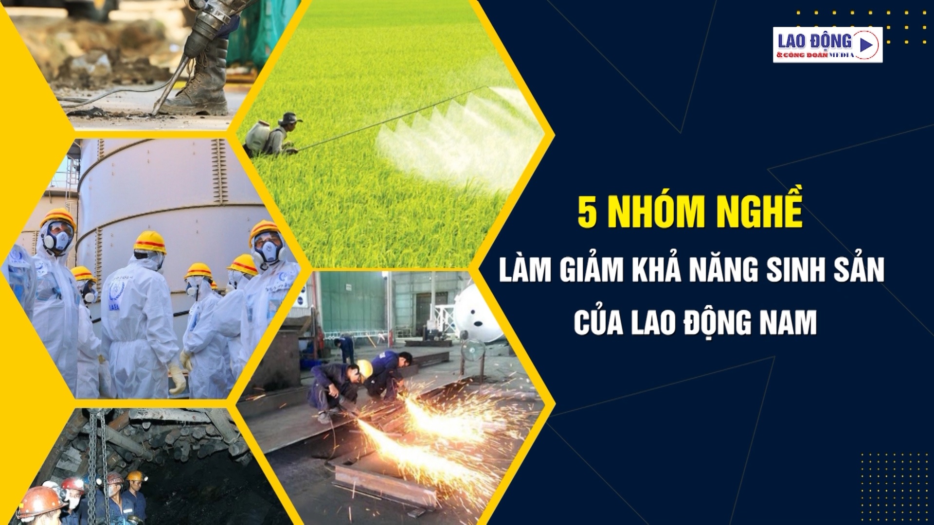 Hé lộ 5 nhóm nghề làm giảm khả năng sinh sản của lao động nam