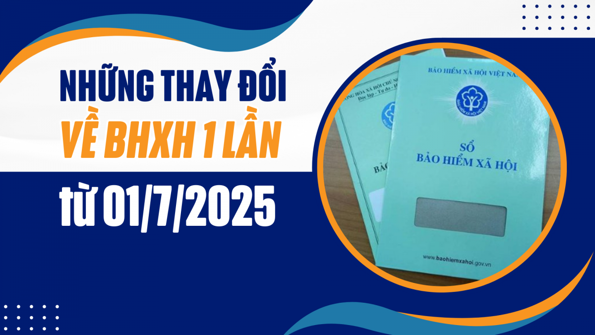 Những thay đổi về BHXH 1 lần từ 1/7/2025